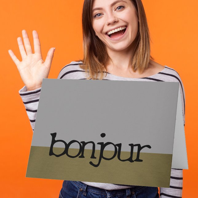 French Bonjour Greeting Card (Creator Uploaded)