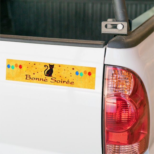 French:Bonne Soiree Bumper Sticker (On Truck)