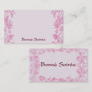 French:Bonne Soiree Business Card