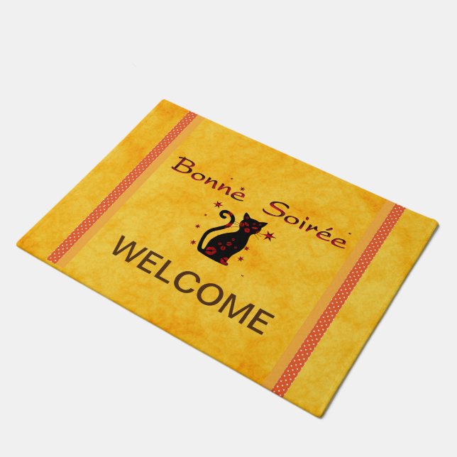 French:Bonne Soiree Doormat (Angled)