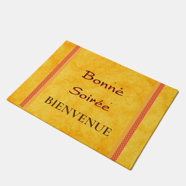 French:Bonne Soiree Doormat (Angled)