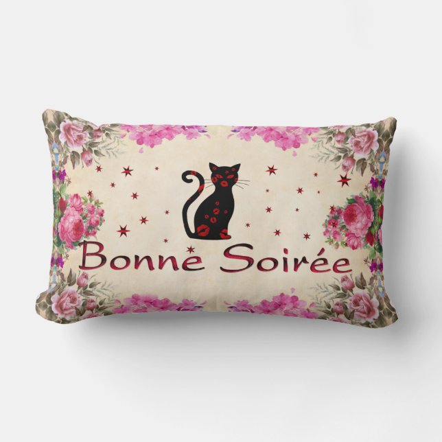 French:Bonne Soiree Lumbar Cushion (Front)
