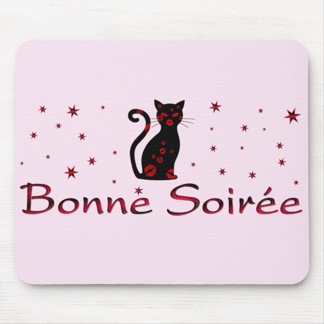French:Bonne Soiree Mouse Pad (Front)