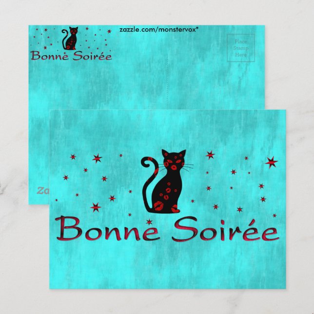 French:Bonne Soiree Postcard (Front/Back)