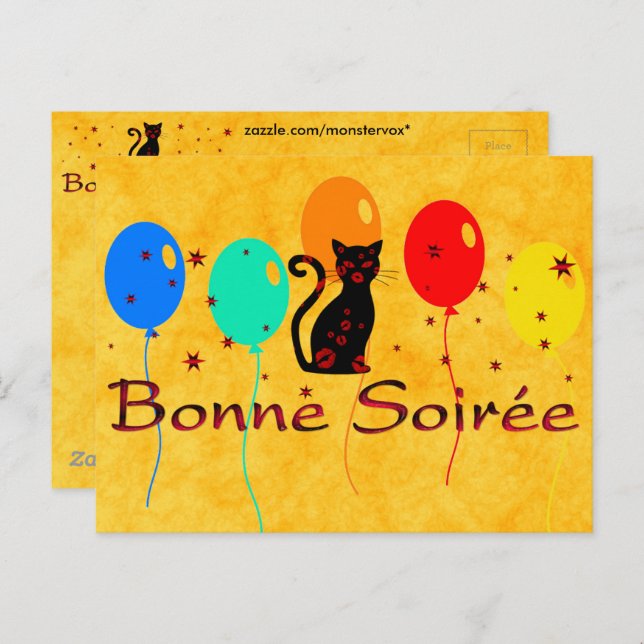 French:Bonne Soiree Postcard (Front/Back)