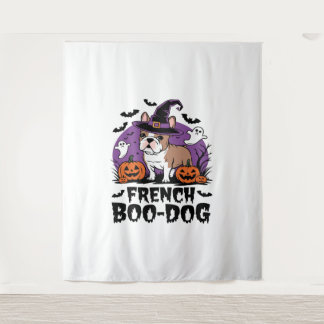 French Boo Dog – the Spookiest Pup Tapestry
