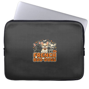French Boo Dogs Halloween French Bulldog Design_1 Laptop Sleeve