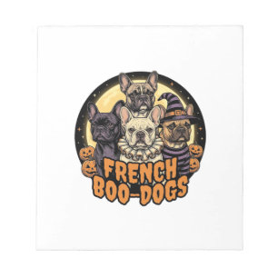 French Boo-Dogs Halloween French Bulldog Design_1 Notepad