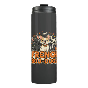 French Boo Dogs Halloween French Bulldog Design_1 Thermal Tumbler