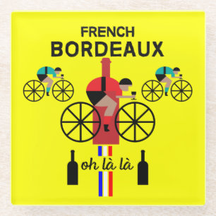 French Bordeaux Wine Glass Coaster