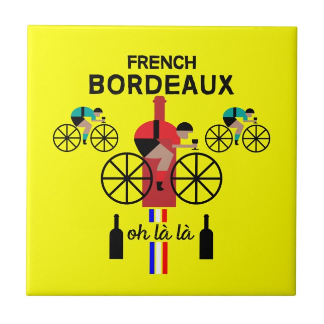 French Bordeaux Wine Tile (Front)