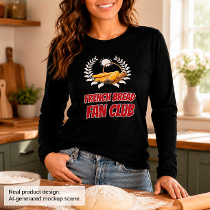 French Bread Fan Club Funny Foodie Humour Tri-Blend Shirt
