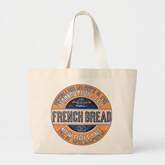 French Bread Large Tote Bag (Front)