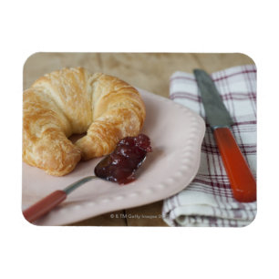 French breakfast with croissant magnet