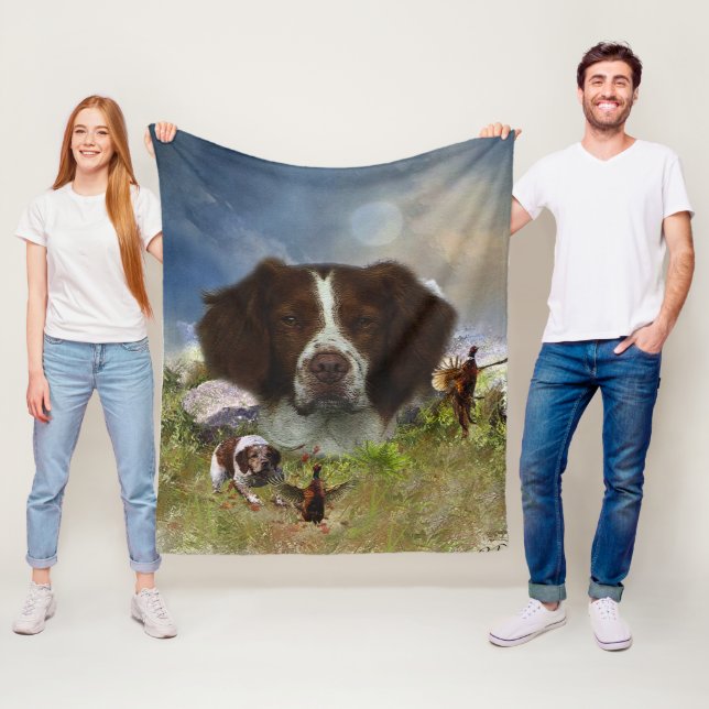 French Brittany , Art      Fleece Blanket (In Situ)