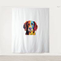 French Brittany Spaniel Mum Dad Dog Face Pop Art C