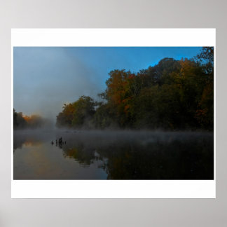 French Broad River Fog Poster