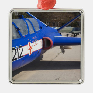 French Built Fouga Magister trainer Metal Tree Decoration