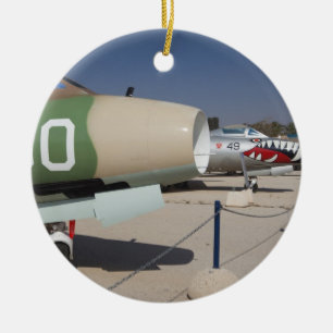French-built Mystere fighter Ceramic Tree Decoration