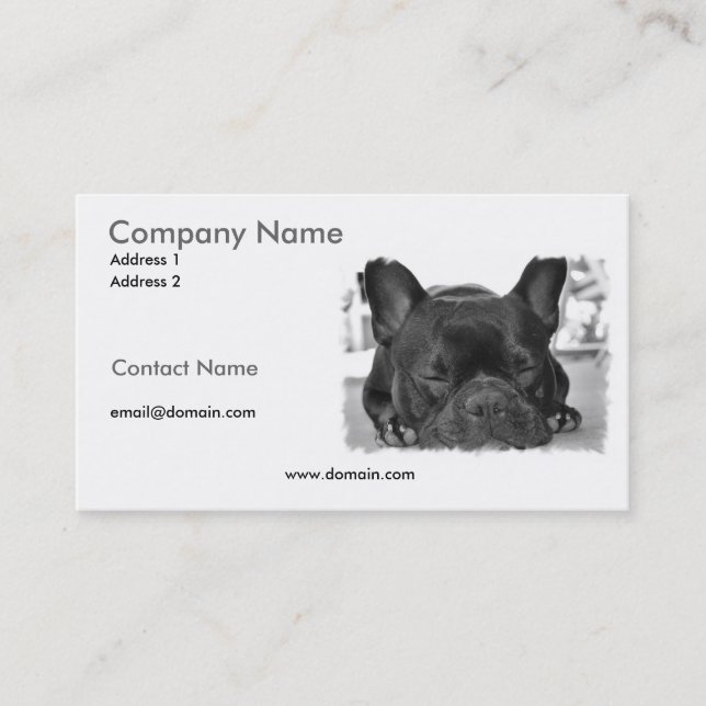 French Bull Dog Business Card (Front)