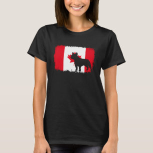 French bull dog Canada Canadian flag frenchies bul T-Shirt