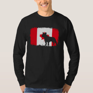 French bull dog Canada Canadian flag frenchies bul T-Shirt