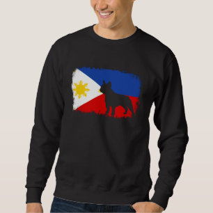 French bull dog Filipino Philippines flag frenchie Sweatshirt
