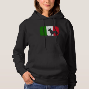 French bull dog Italian Italy flag frenchies bulld Hoodie