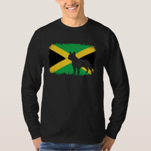 French bull dog Jamaica Jamaican flag frenchies bu T-Shirt