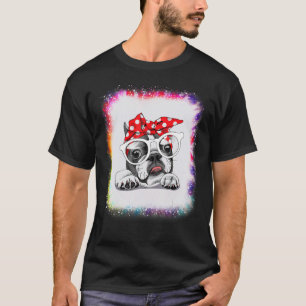 French Bull Dog Mum Boy Girl Tie Dye Bleach Ed T-Shirt