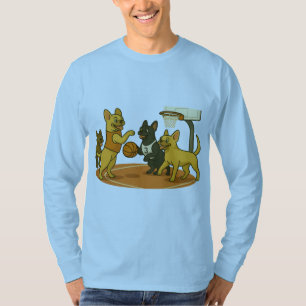 French Bull Dogs playing basketball. T-Shirt
