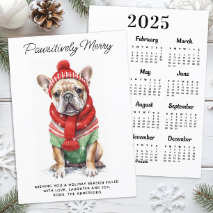 French Bulldog 2027 Calendar Dog Lover Christmas Holiday Card