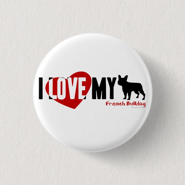 French Bulldog 3 Cm Round Badge (Front)