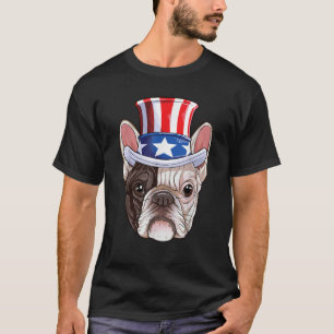 French Bulldog 4th of July Uncle Sam Boys American T-Shirt