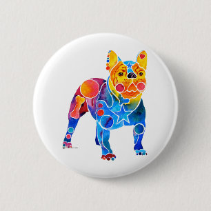 French Bulldog 6 Cm Round Badge