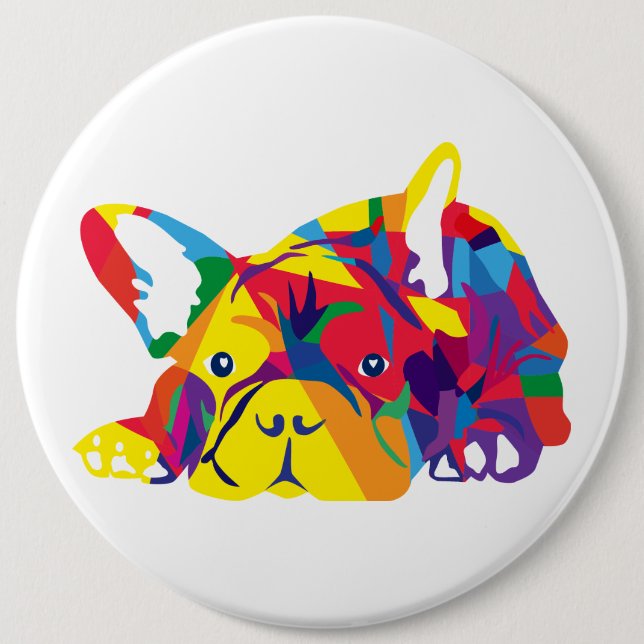 French Bulldog 6 Cm Round Badge (Front)