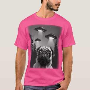 French Bulldog Alien Abductions Selfie A Fun And H T-Shirt