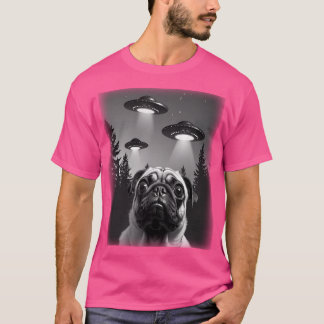 French Bulldog Alien Abductions Selfie A Fun And H T-Shirt