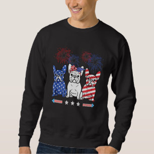 French Bulldog American Flag 4th Of July Independe Sweatshirt