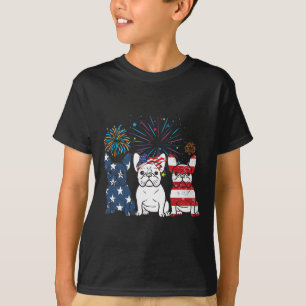 French Bulldog American Flag 4th Of July Independe T-Shirt