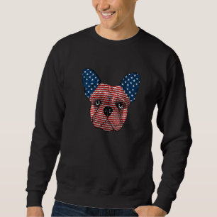 French Bulldog American Flag Patriotic Dog Sweatshirt