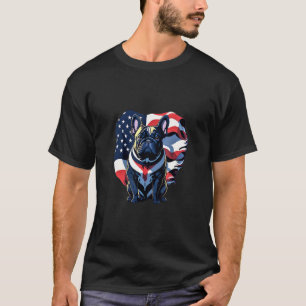 French Bulldog American Flag T-Shirt