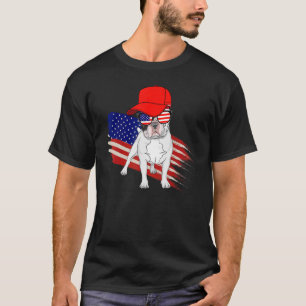 French Bulldog American Flag Usa Patriotic 4th Of T-Shirt