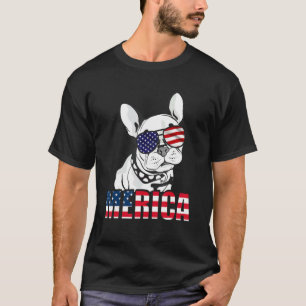 French Bulldog American Usa Flag Merica 4th Of Jul T-Shirt