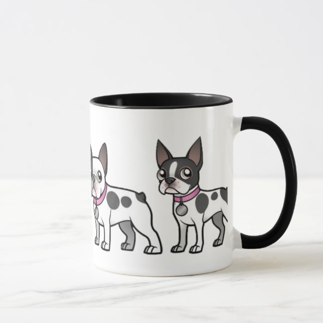 French Bulldog and Boston Terrier Coffee Mug (Right)