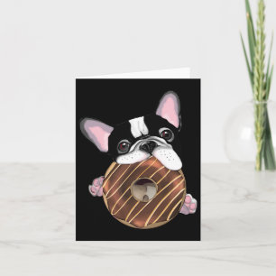 French Bulldog And Chocolate Doughnut Card