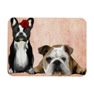 French Bulldog and English Bulldog Magnet