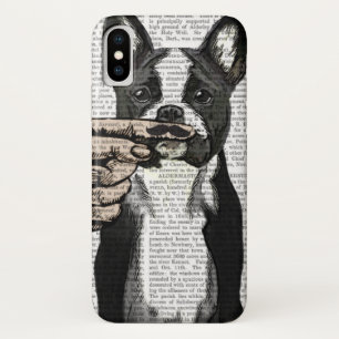 French Bulldog and Finger Moustache Case-Mate iPhone Case