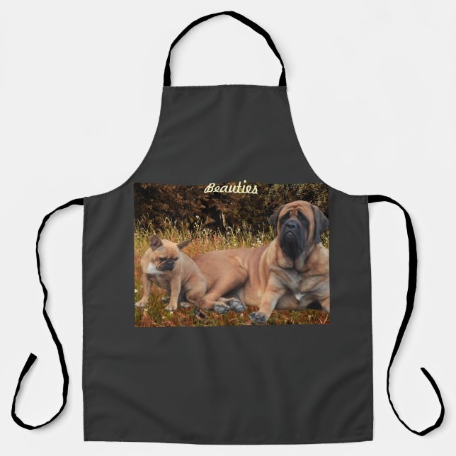 French Bulldog and Mastiff friends Apron (Front)