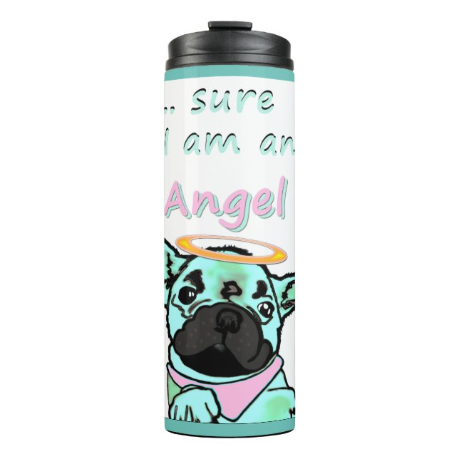 French Bulldog Angel French Bulldog Thermal Tumbler (Front)